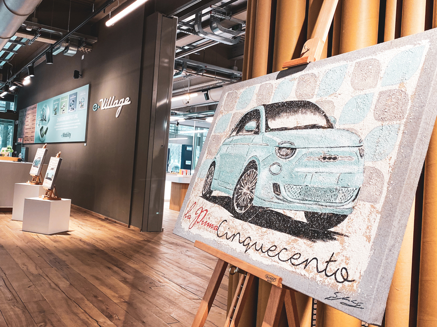 L'arte di Stefano Berardino valorizza le auto elettriche